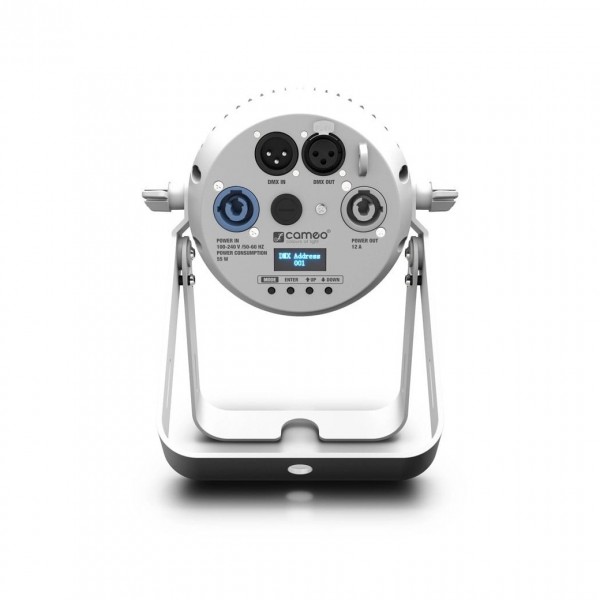 Cameo Q-Spot 40 WW Compact Spot, White - Rear