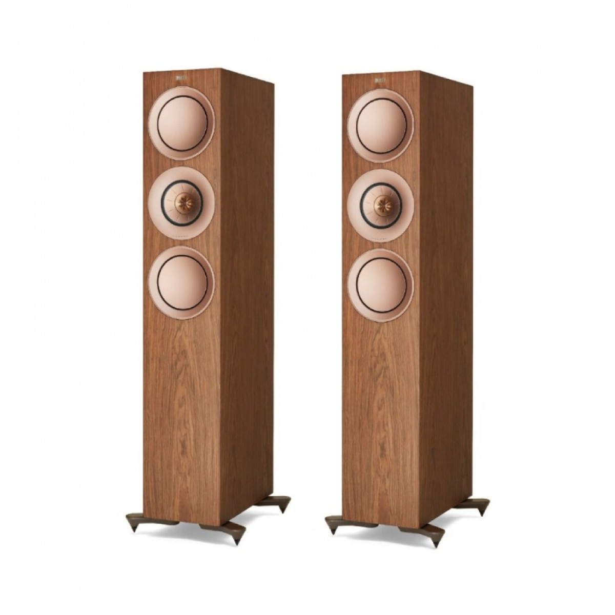 KEF R7 Walnut Floorstanding Speakers (Pair) – Nearly New