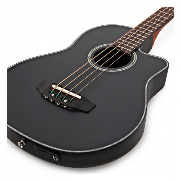 Roundback Electro Acoustic Bass Guitar by G4M, Black - NearlyNew