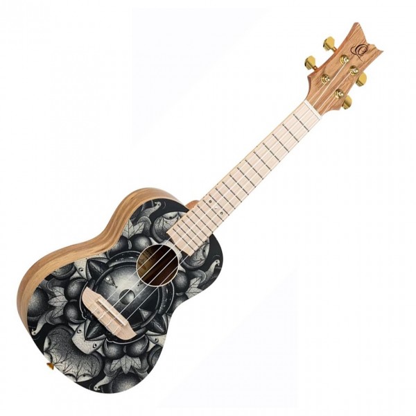 Ortega Art Series Concert Ukulele, Catalpa Birds