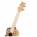 Ortega Art Series Concert Ukulele, Catalpa Mystic India body vertical 