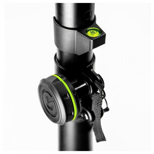 Gravity SALC35B Clip-On Spirit Level for 35 mm Poles - on the stand