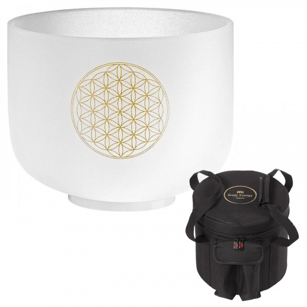 Meinl Sonic Energy 8" Crystal Singing Bowl with Bag, Flower of Life