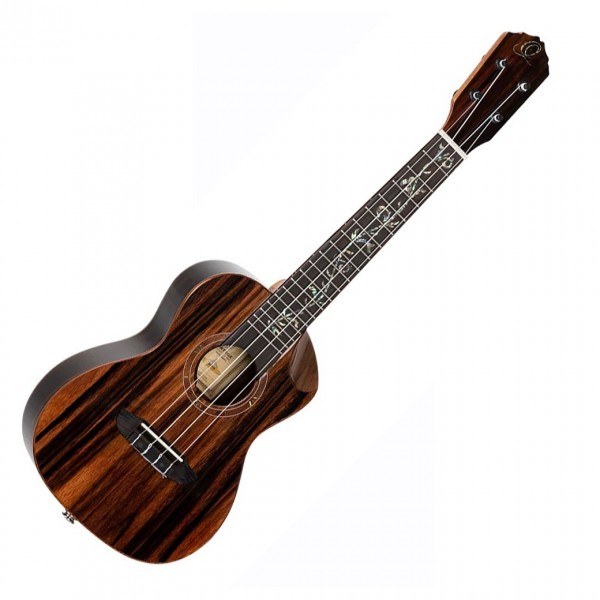 Ortega Elite Series Electro-Acoustic Concert Ukulele, Ebony Natural