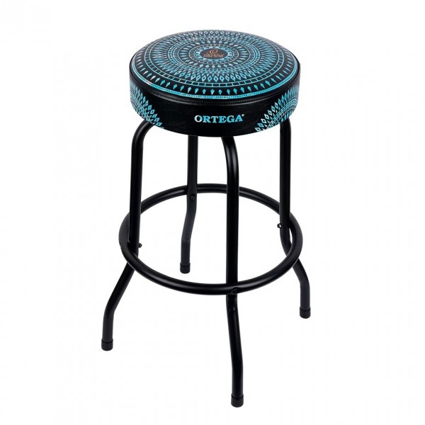 Ortega 30" Bar Stool, Blue Kaleidoscope