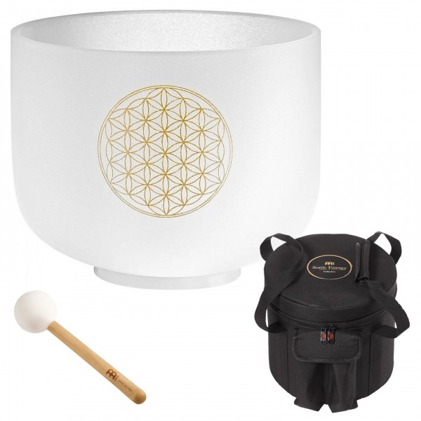 Meinl Sonic Energy 8" Crystal Singing Bowl Set, Flower of Life