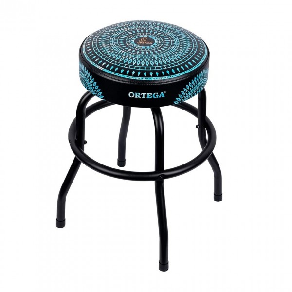 Ortega 24" Bar Stool, Blue Kaleidoscope