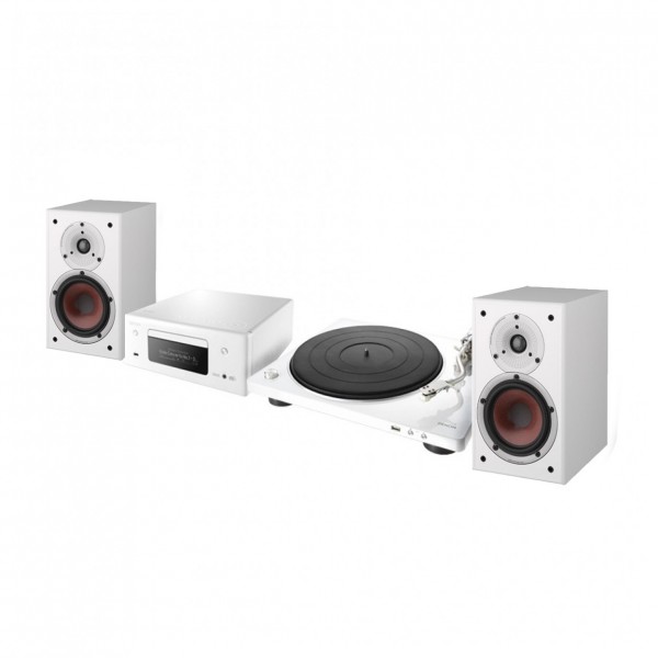 Denon DP-450 w/ RCD-N11 & DALI Spektor 2 Speakers White Hi-Fi Package