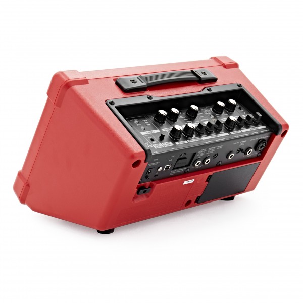 Boss Cube Street 2 Battery Powered Stereo Amplifier, Red