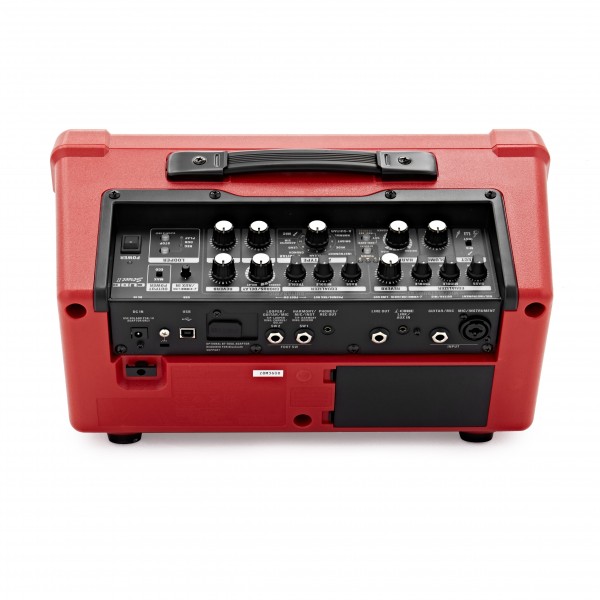Boss Cube Street 2 Battery Powered Stereo Amplifier, Red