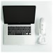 Blue Yeti USB Microphone, White Out - Macbook size comparison