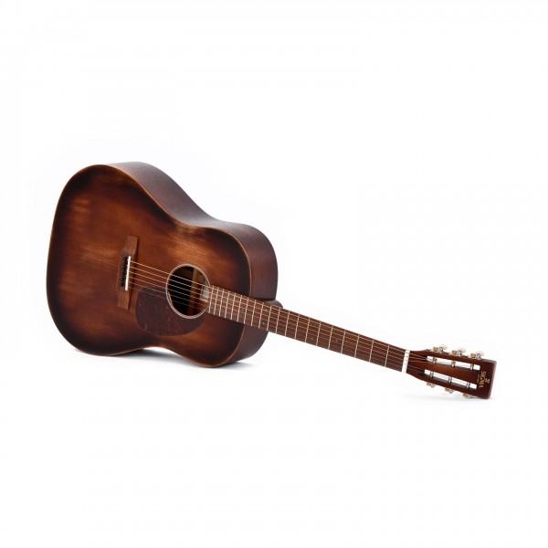 Sigma DJM-15 Dreadnought Aged, Distressed Satin Natural lying down