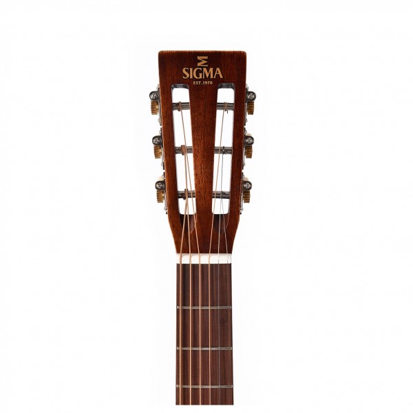 Sigma DJM-15 Dreadnought Aged, Distressed Satin Natural headstock