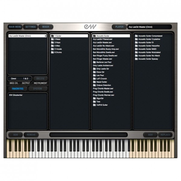 Ghostwriter Virtual Instrument Plugin - Browser