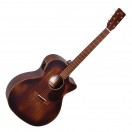 Sigma GMC-15E Grand OM Cutaway Electro Aged, Distressed Satin Natural