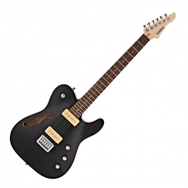 SubZero Paradigm Semi-Hollow Electric Guitar, Black