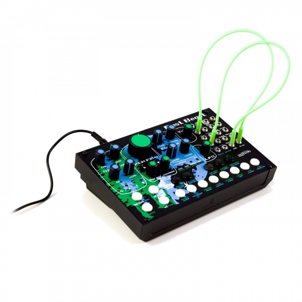 Cre8audio East Beast Modular Synthesizer - Angled with Cables