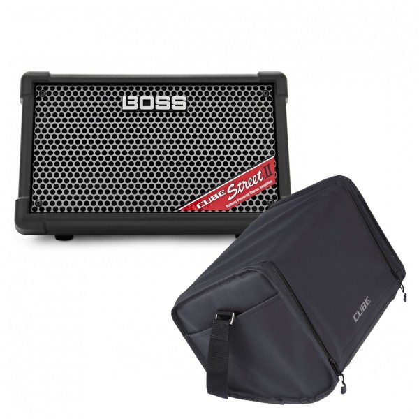 Boss Cube Street 2 Battery Powered Amp, Black with Carrying Case