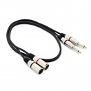 XLR (M) - Jack Versterker/Mixer Kabel Dual Mono, 1 m