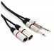 XLR (M) - Jack Amp/Mixer Cable Dual Mono, 1m