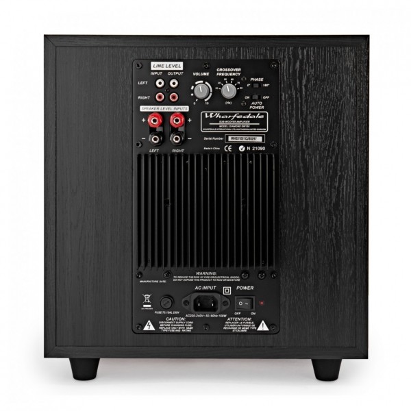 Wharfedale Diamond 9.1 HCP 5.1 Speaker Package, Black Subwoofer Back View