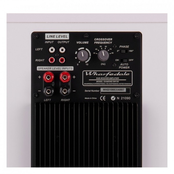 Wharfedale Diamond SW-150 Subwoofer, White Back View