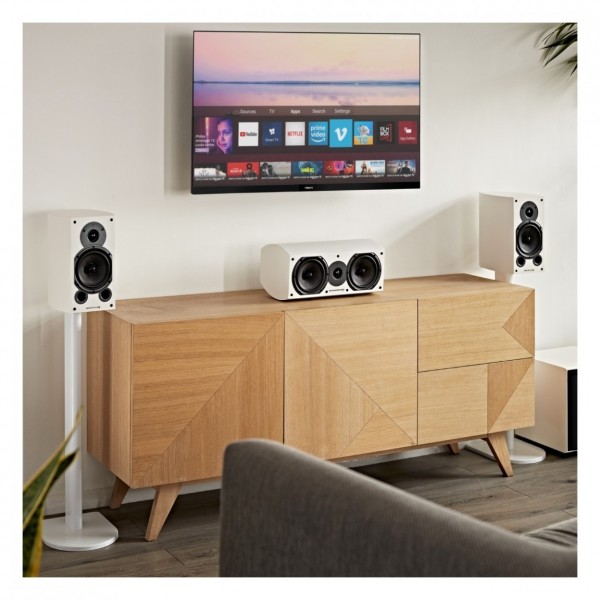 Wharfedale Diamond SW-150 Subwoofer, White Lifestyle View