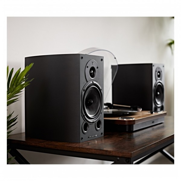 Wharfedale Diamond 9.1 HCP 5.1 Speaker Package, Carbon Fibre Bookshelf View 3