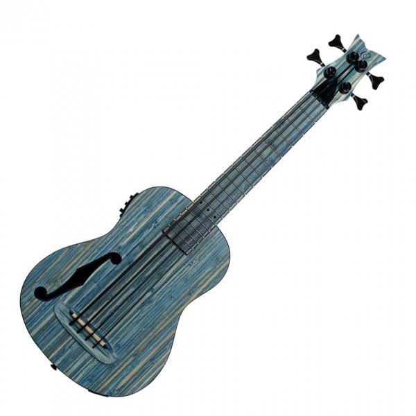 Ortega Electro Ukelele Bass Short Scale, Solid Bamboo Stonewashed