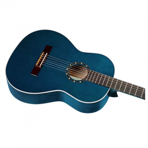 Ortega Family Series Slim Neck Acoustic, Ocean Blue body