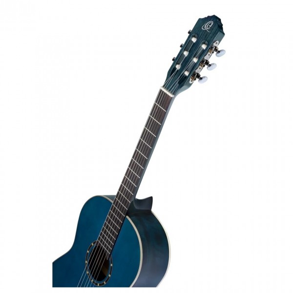 Ortega Family Series Slim Neck Acoustic, Ocean Blue neck