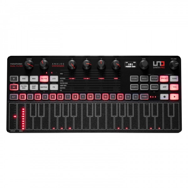 IK Multimedia UNO Synth Pro Desktop Black Edition - Top