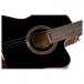 Ortega Performer Series Slim Neck Cutaway Electro Acoustic, Black body close