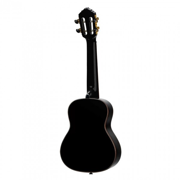 Ortega Onyx Series Concert Ukulele, Black back