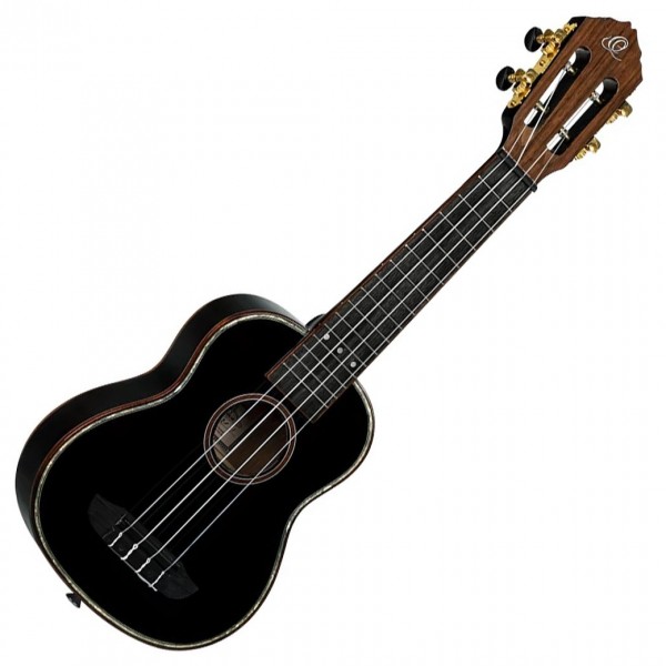 Ortega Onyx Series Soprano Ukulele, Black