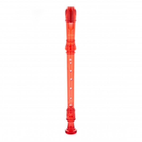 Descant Recorder with Cleaning Rod, Red