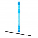 Sopranblockfl&ouml;te mit Wischerstab, blau