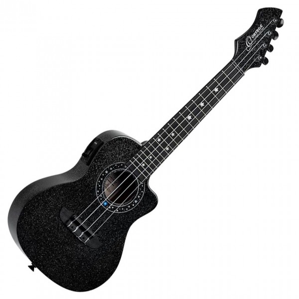 Ortega Horizon Series Electro-Acoustic Concert Ukulele, Black Sparkle