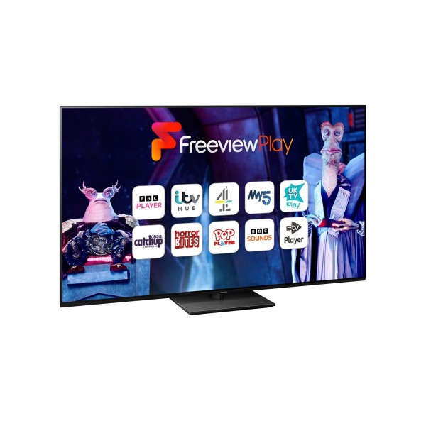 Panasonic TX-55LZ980B 55" 4K OLED TV - Angled, Google UI