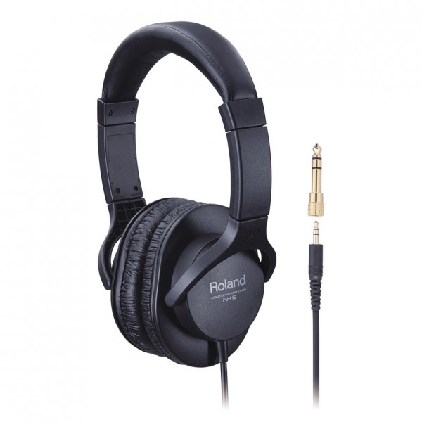 Roland RH-5 Closed Stereo Headphones - Angled