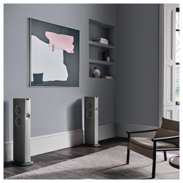KEF LS60 Wireless Floorstanding Active Speakers, Titanium (7)