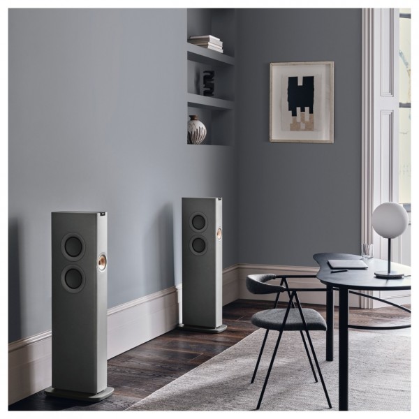 KEF LS60 Wireless Floorstanding Active Speakers, Titanium (8)