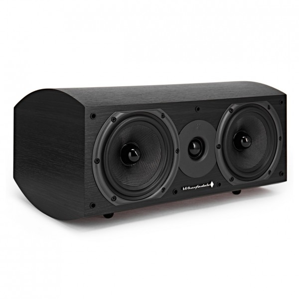 Wharfedale Diamond 9.1 HCP 5.1.2 Speaker Package, Black Centre Speaker Side View
