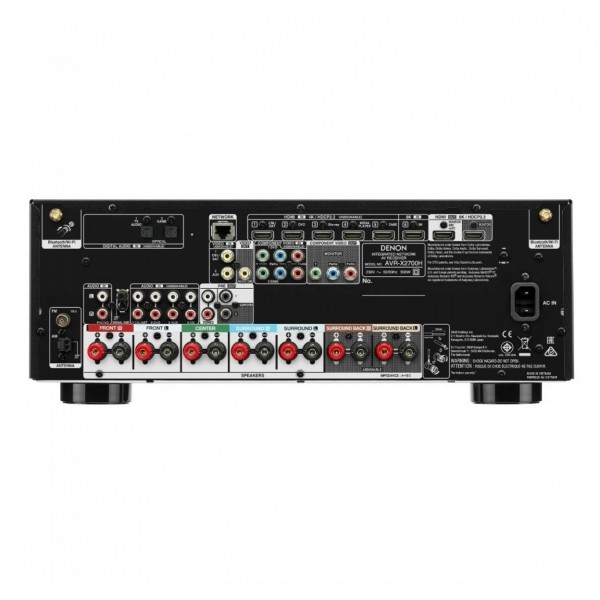 Denon AVR-X2700H AV Receiver & Bronze 50 5.1 Speaker Package, Black