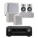 Denon AVR-X2700H AV Receiver & Bronze 50 5.1 Speaker Package, White