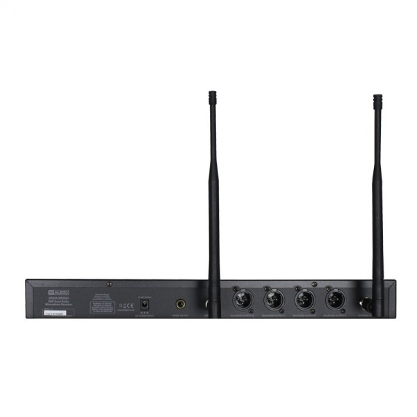 W Audio DQM 800H Quad Handheld UHF Radio Microphone System - receiver