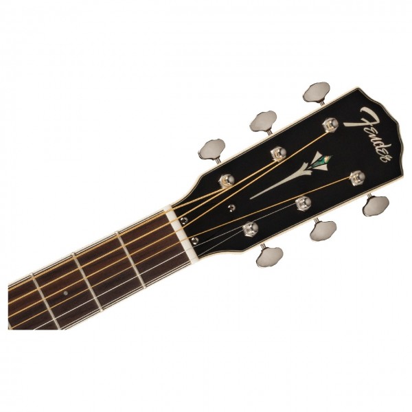 Fender Paramount PR-180E Resonator, Aged Cognac Burst Headstock Front