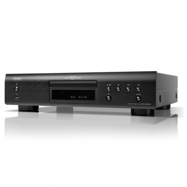 Denon DCD-900NE CD Player w/ USB, Black - Front Angle