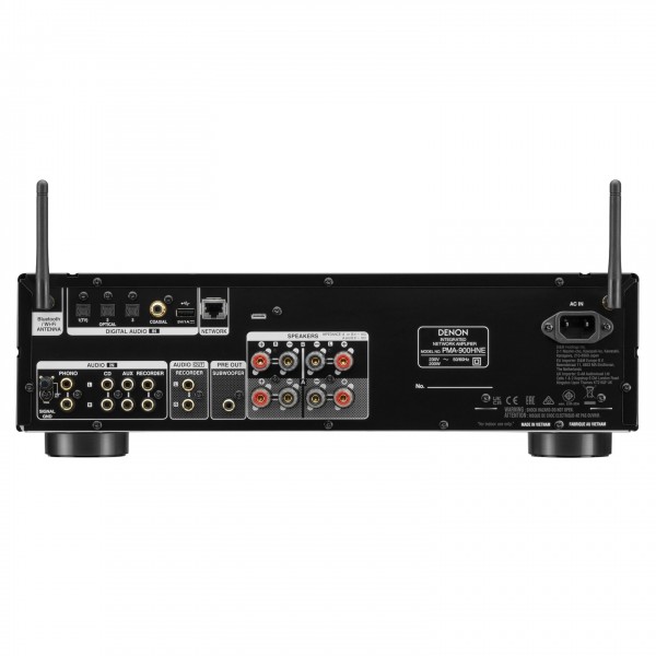 Denon PMA-900HNE Integrated Network Amplifier, Black - Rear
