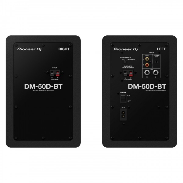 DM-50D-BT Studio Monitors, Black - Rear
